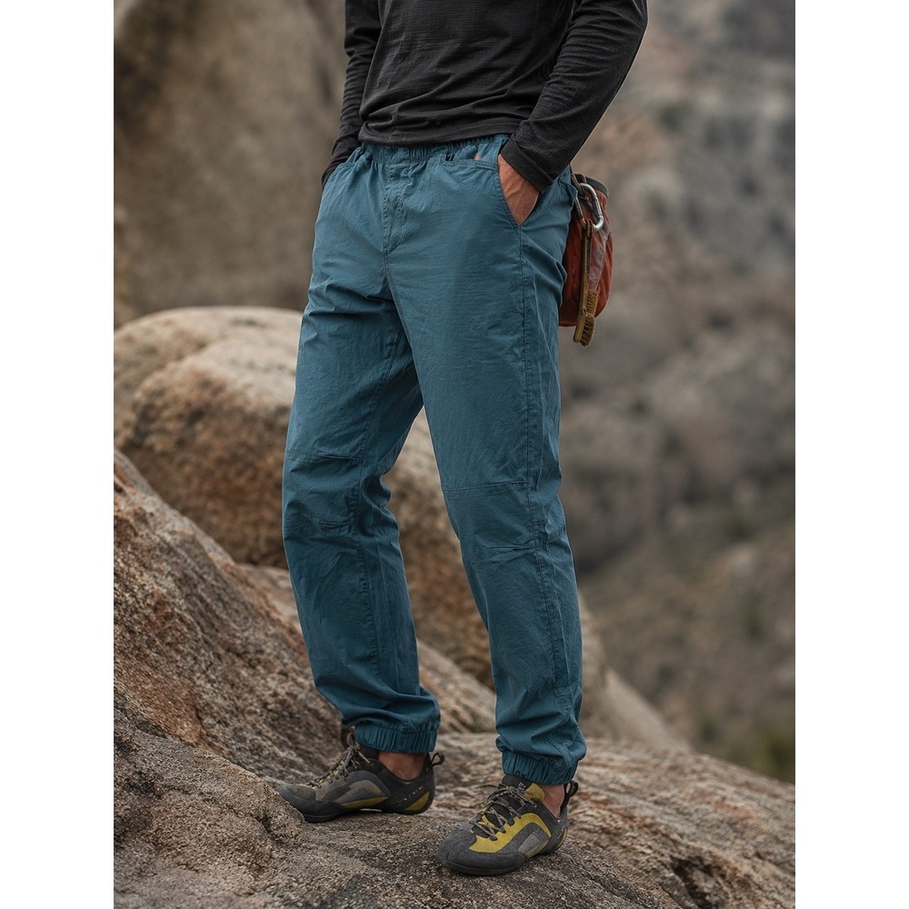 Black Diamond Notion Pants Mens XL Teal Blue Jogger Climbing Reinforced Knee